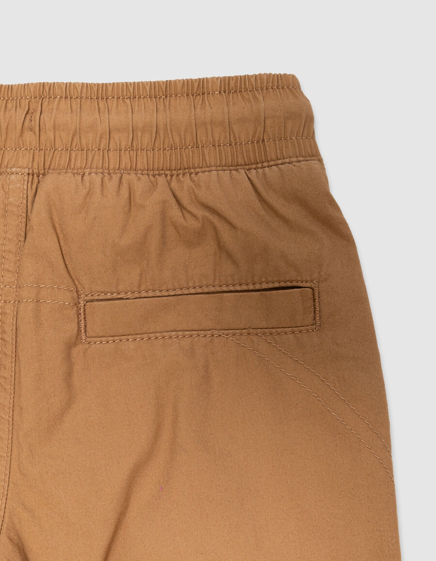 pantalones con forro de camello y cintura elástica para niño