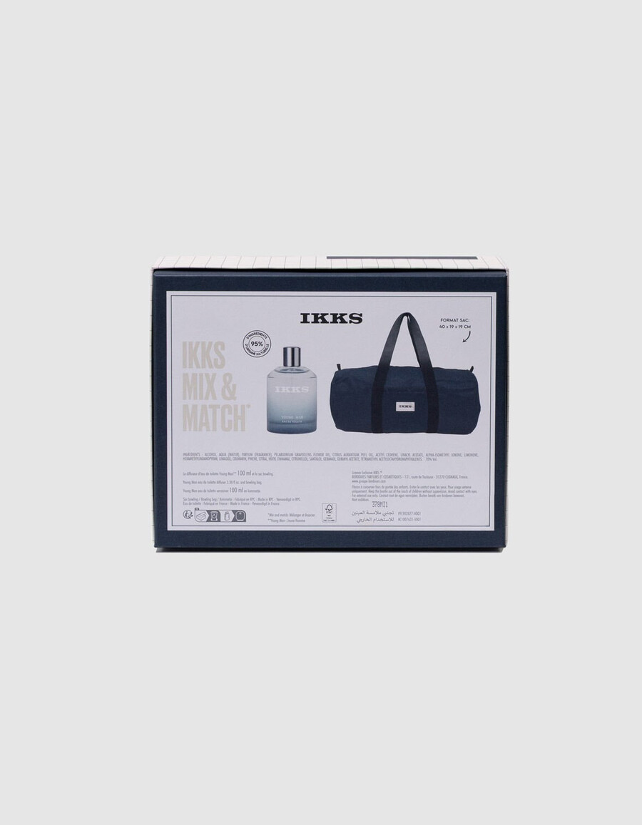 set de regalo young man de 100 ml y bolsa de bolos