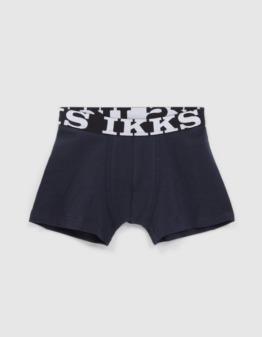 bóxers azul marino y gris para niño