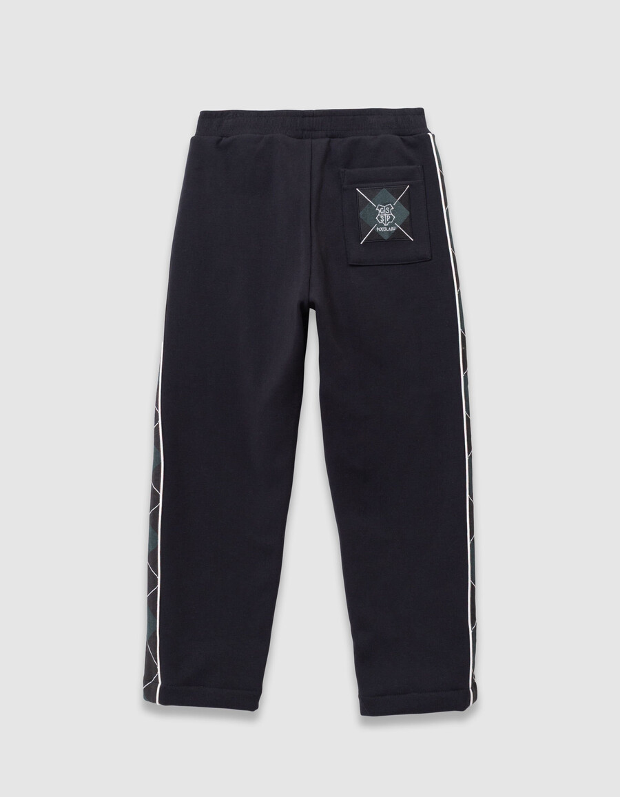 pantalones verdes de harry potter para niño con laterales a cuadros