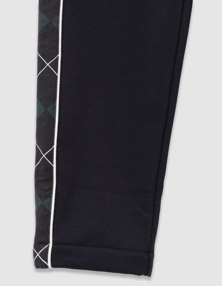 pantalones verdes de harry potter para niño con laterales a cuadros