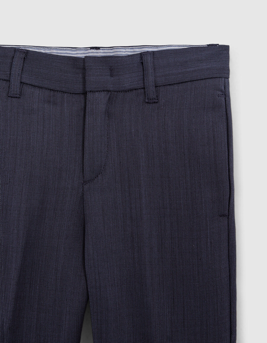 pantalones de punto azul marino para niño
