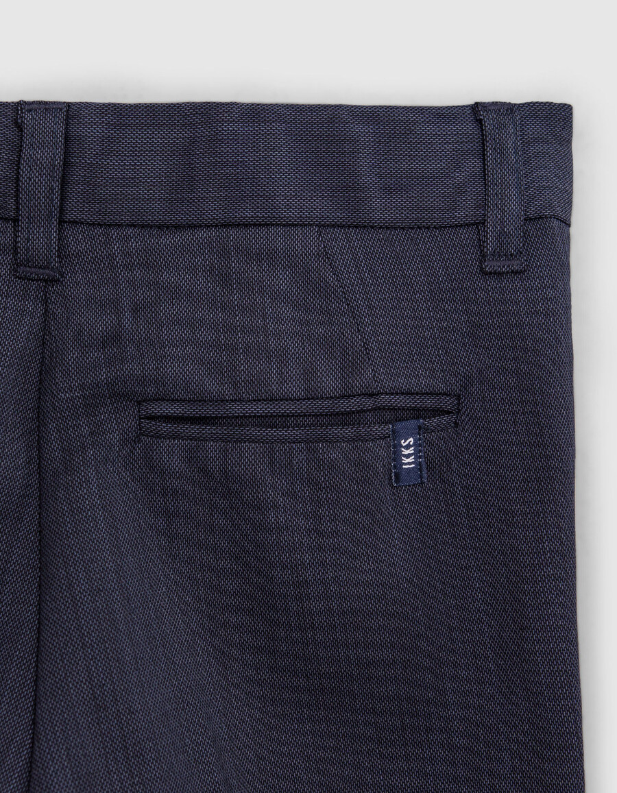 pantalones de punto azul marino para niño