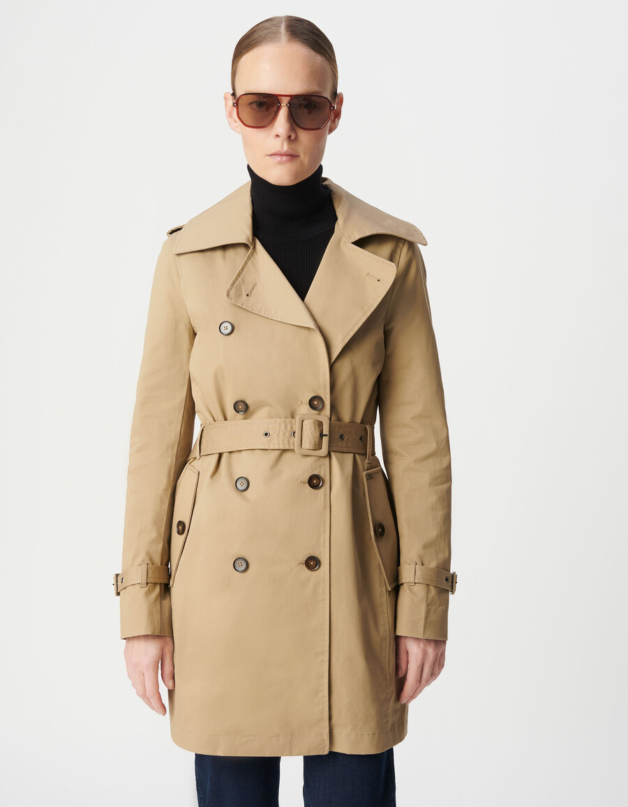 gabardina de mujer con capucha y forro desmontables