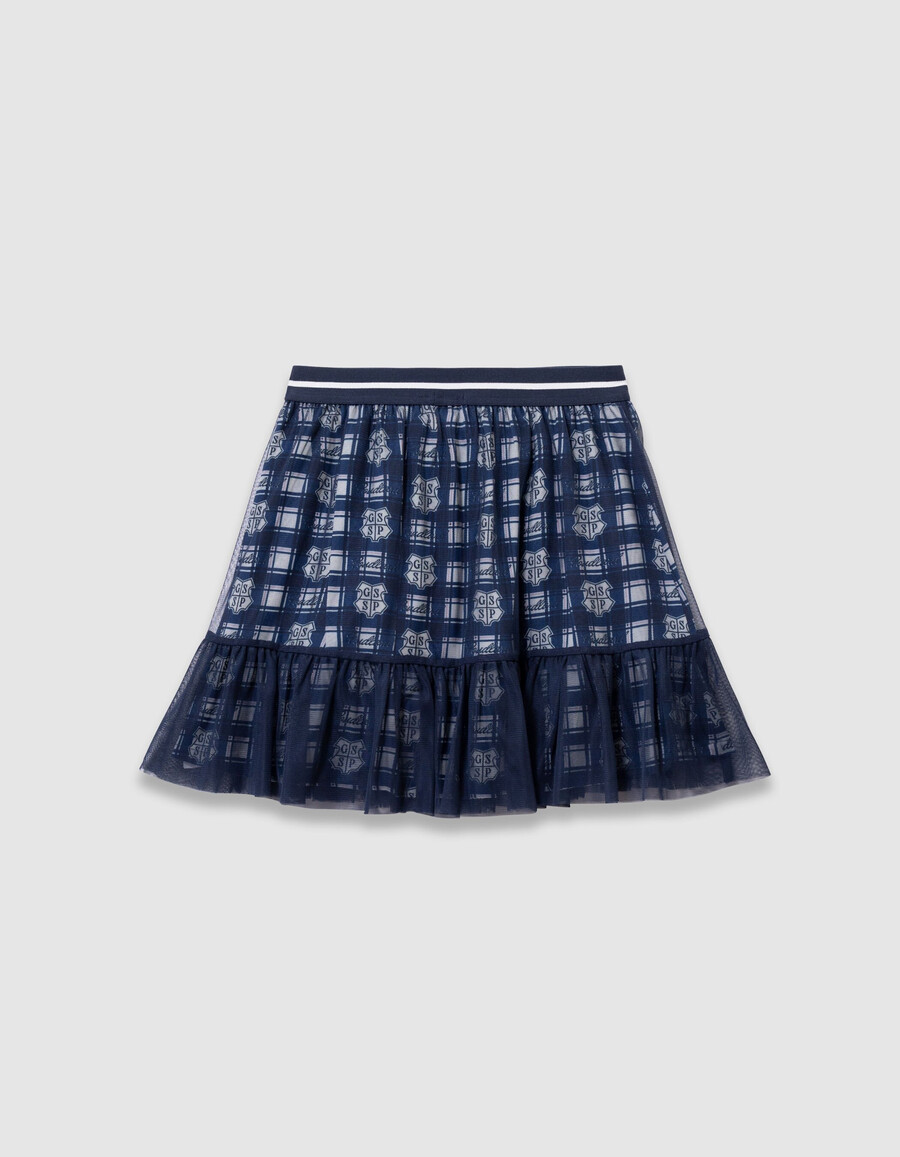 falda de tul de harry potter de tela mixta azul marino para niña