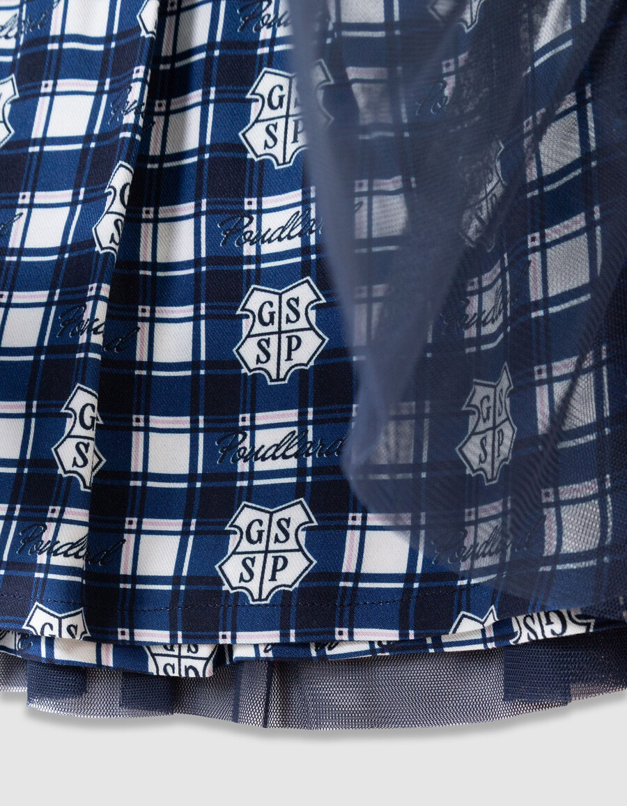 falda de tul de harry potter de tela mixta azul marino para niña