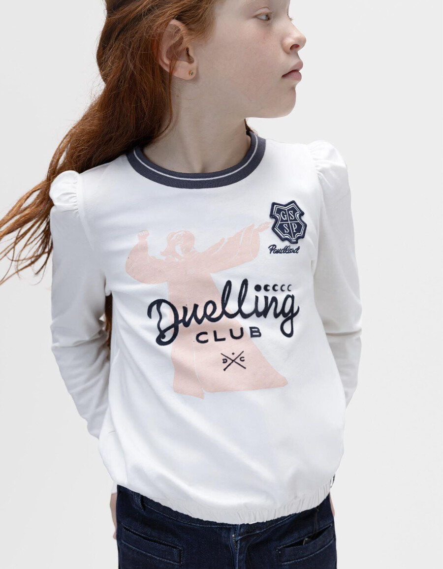 camiseta blanca para niña con imagen de bruja de harry potter
