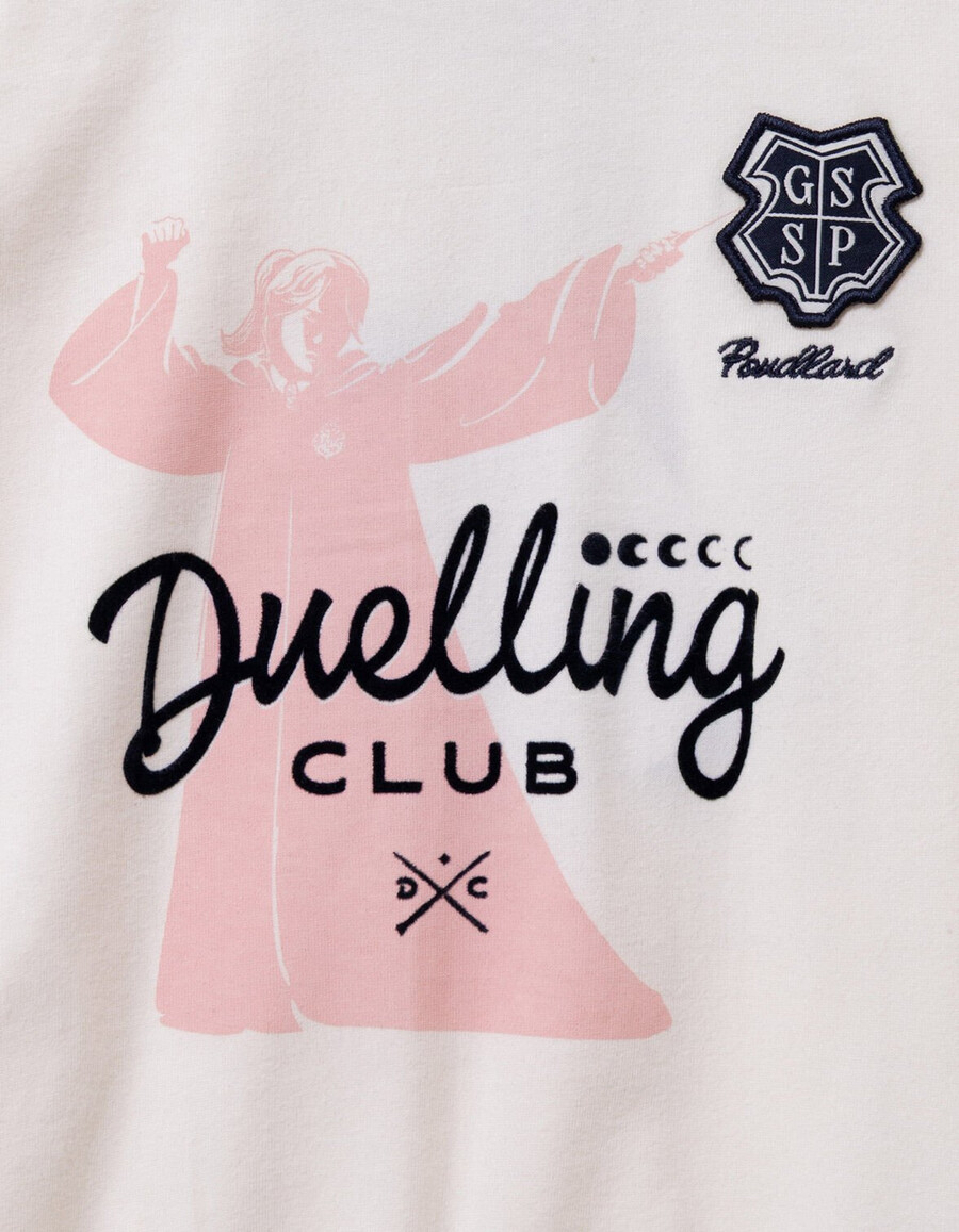 camiseta blanca para niña con imagen de bruja de harry potter