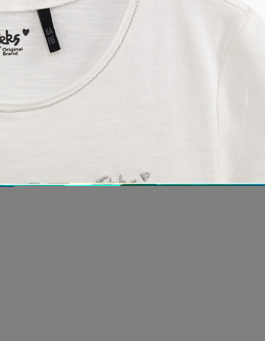 camiseta esencial de algodón orgánico off-white para niña