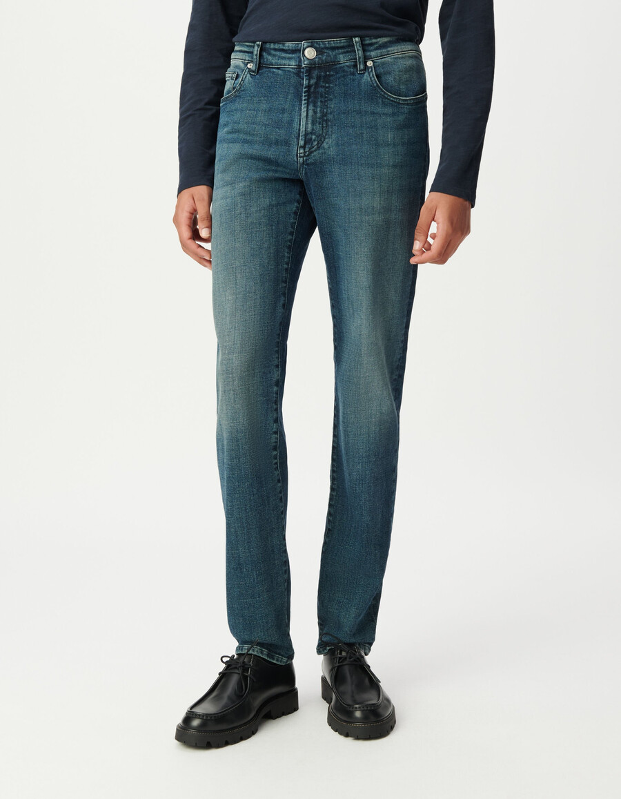 vaqueros ajustados bruce azules para hombre