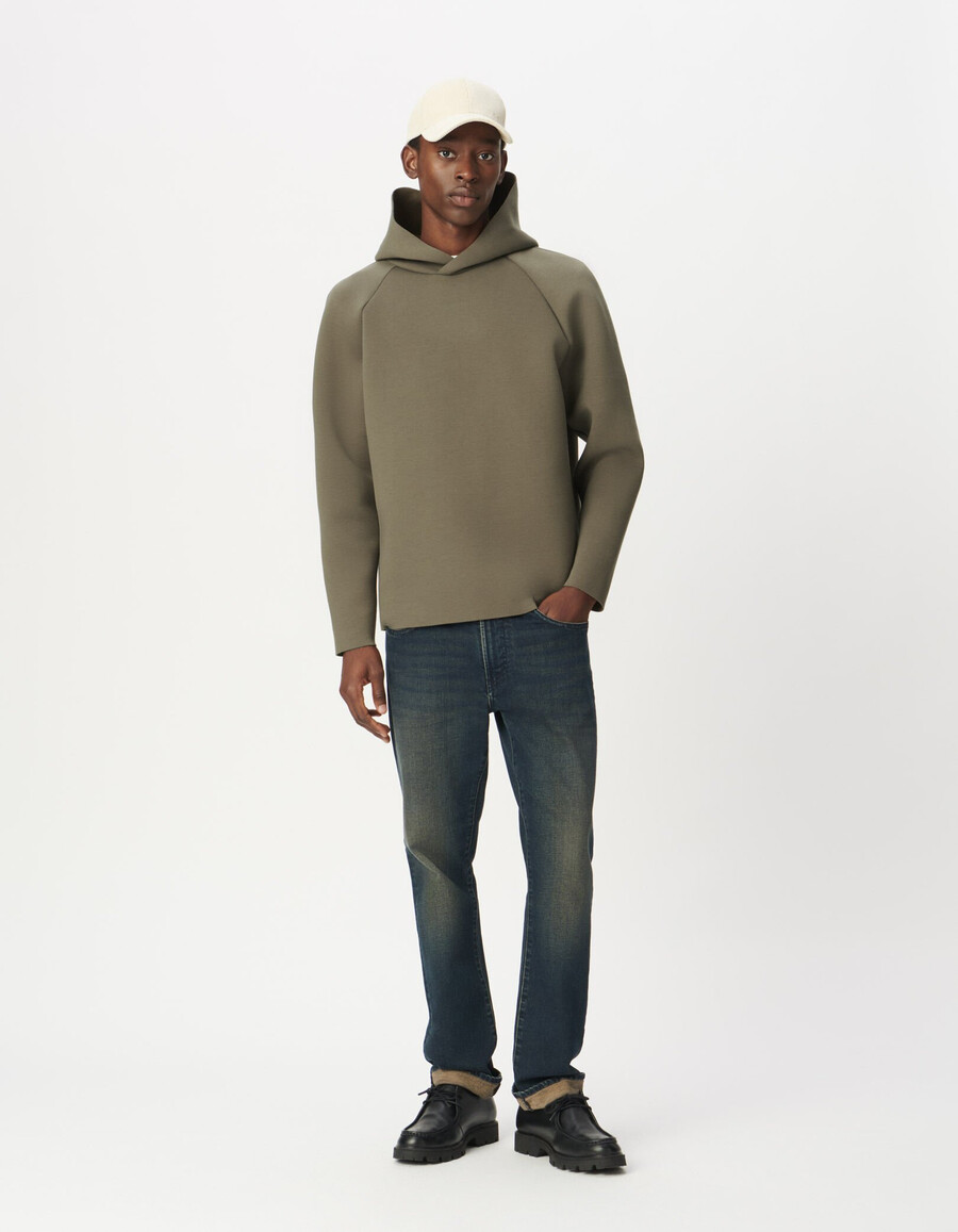 sudadera con capucha beige de fácil cuidado para hombre