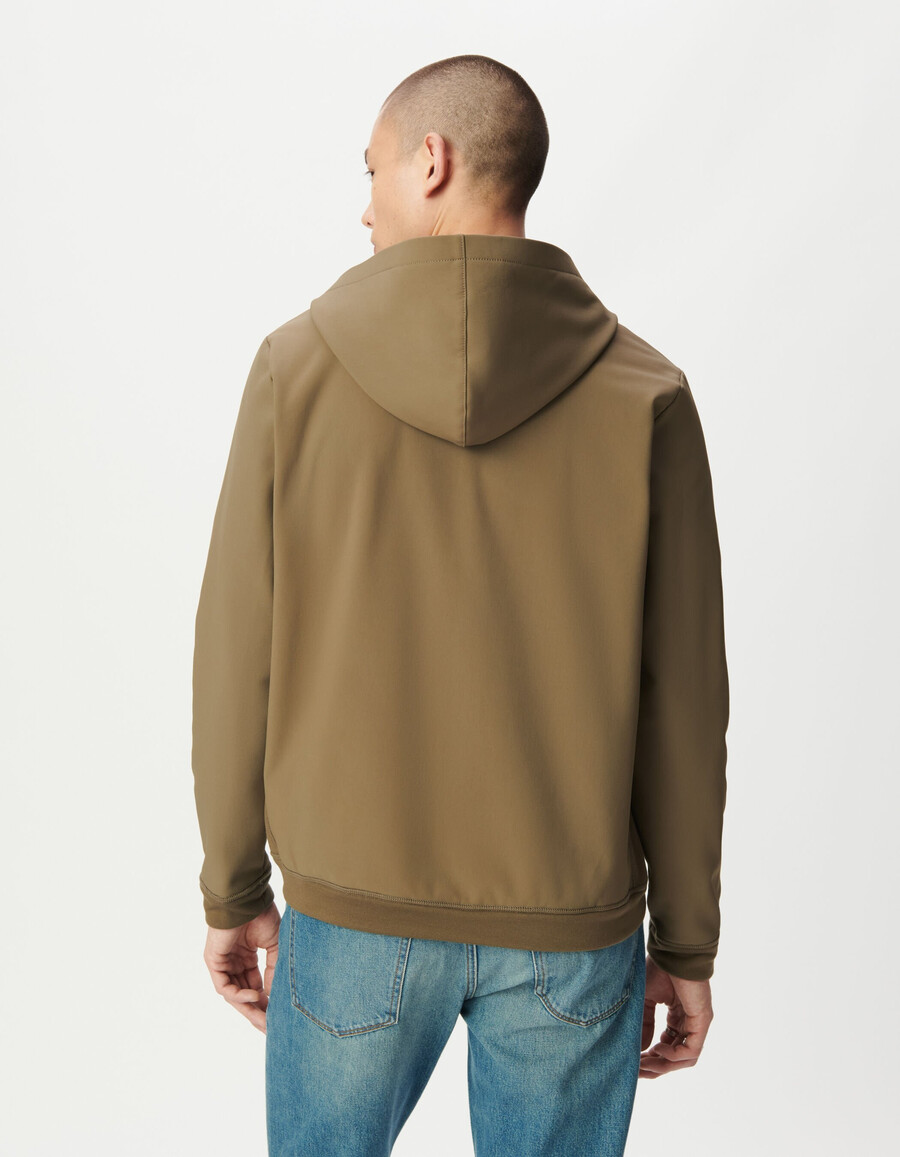 cárdigan con capucha impermeable y transpirable para hombre en beige