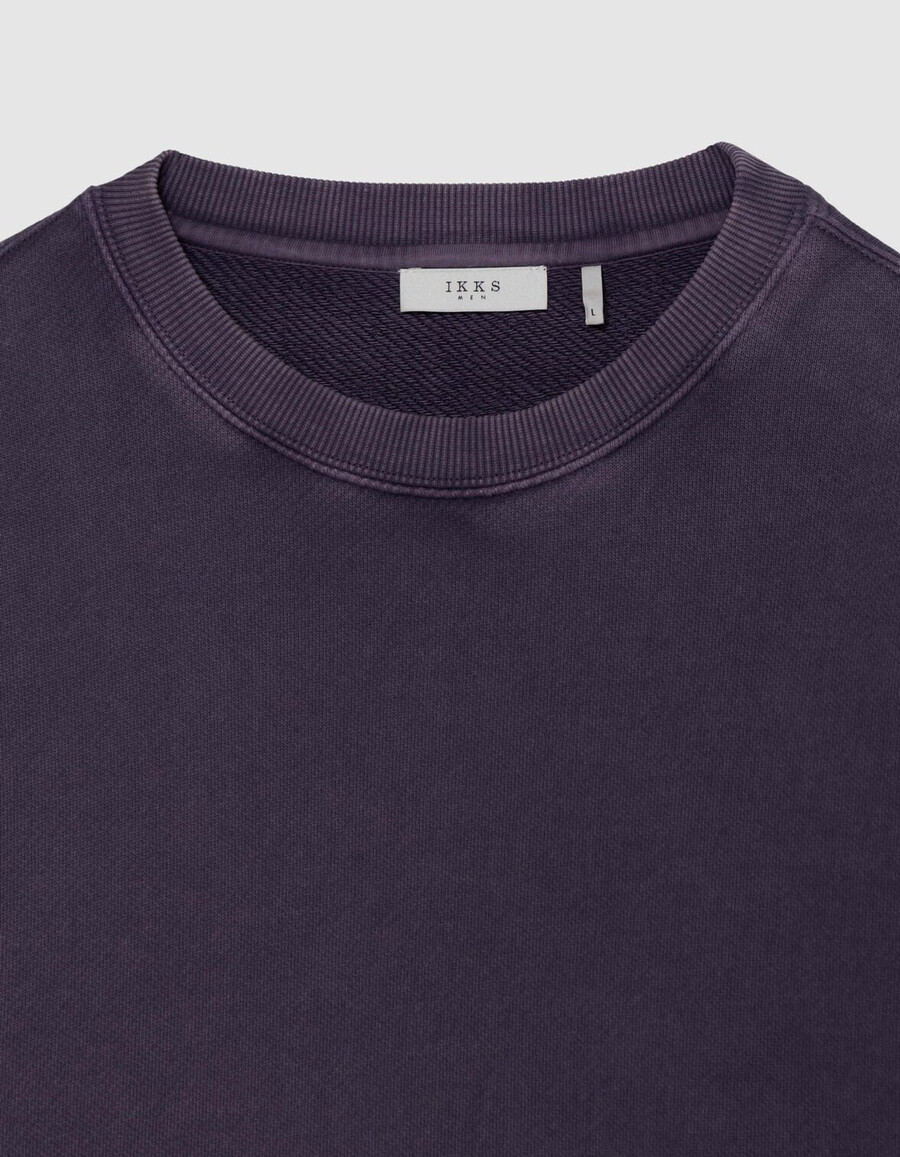 sudadera parma de forro polar descolorido con bordado para hombre