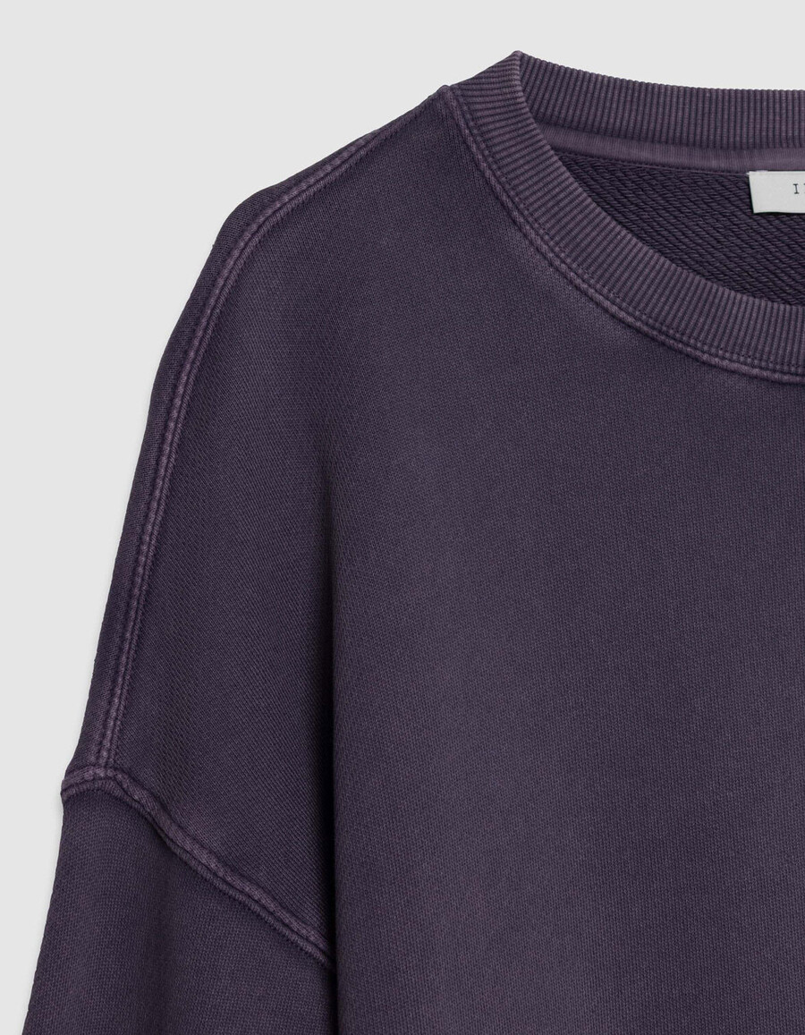 sudadera parma de forro polar descolorido con bordado para hombre