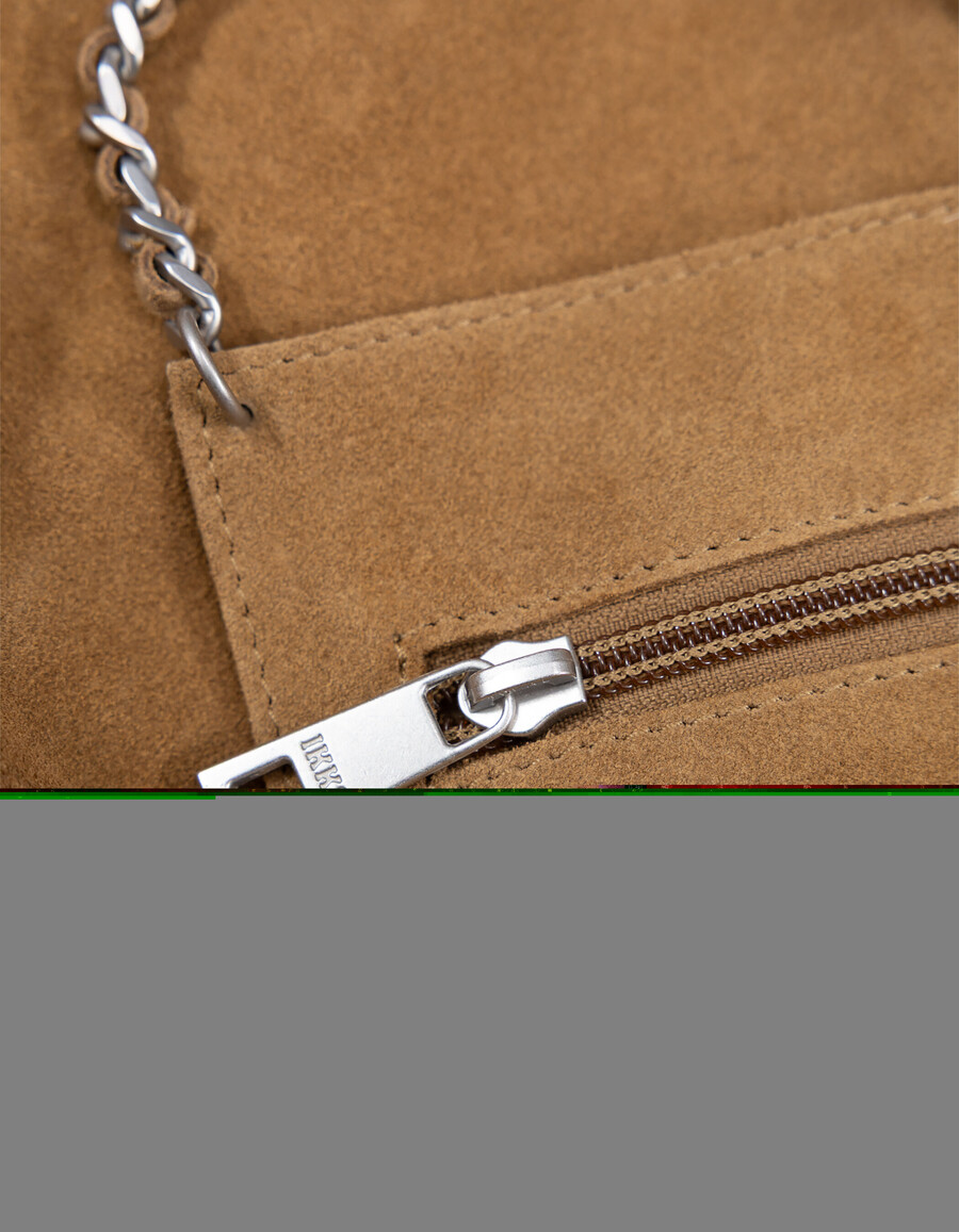 bolso hobo de ante color camello