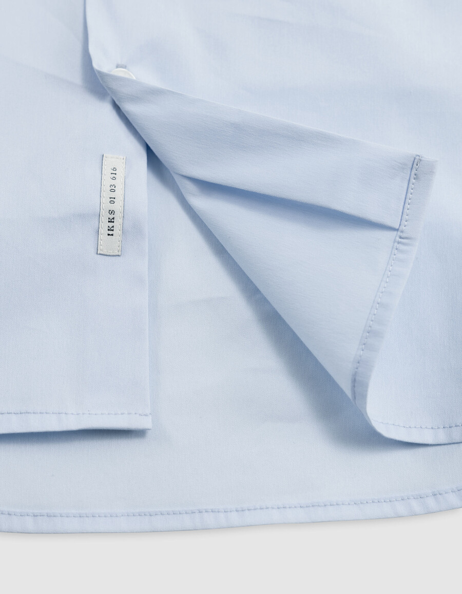 camisa ajustada de popelina sky para hombre