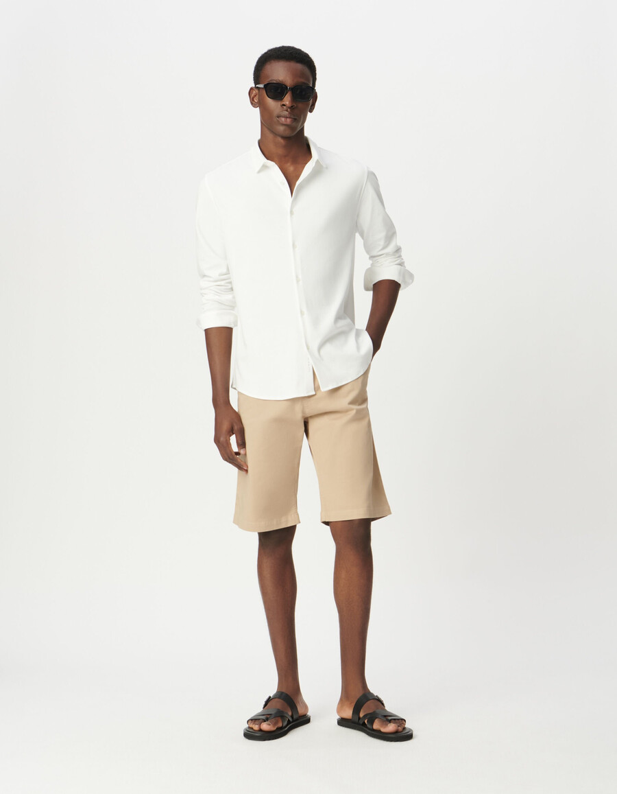 camisa de punto absolute dry easy blanca para hombre