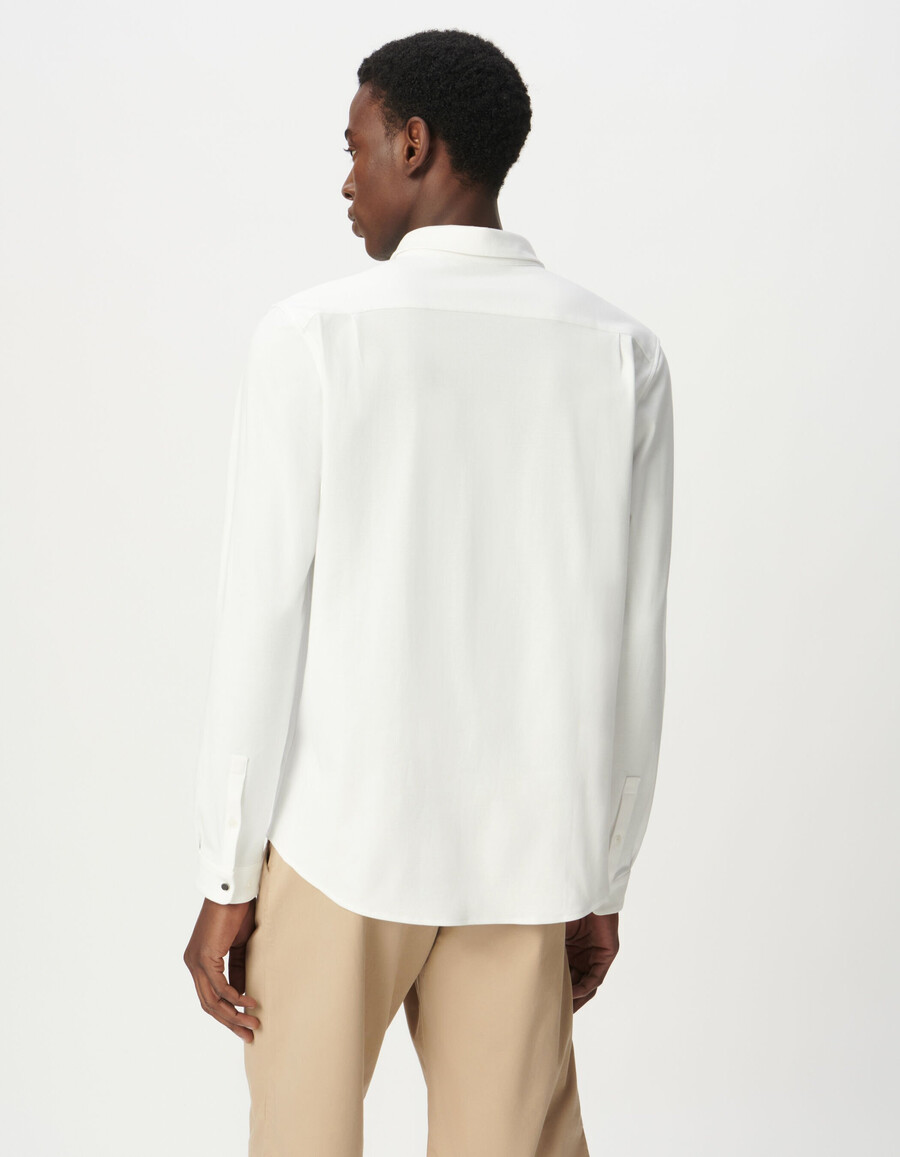 camisa de punto absolute dry easy blanca para hombre