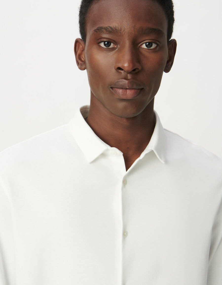 camisa de punto absolute dry easy blanca para hombre