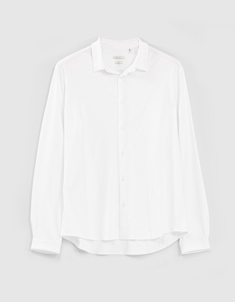 camisa de punto absolute dry easy blanca para hombre