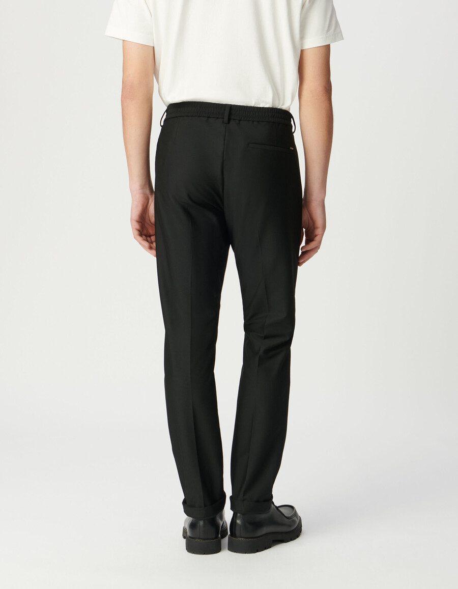 pantalones de traje de ultra movilidad negros para hombre