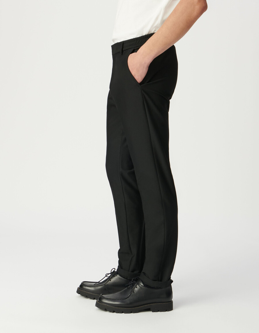 pantalones de traje de ultra movilidad negros para hombre
