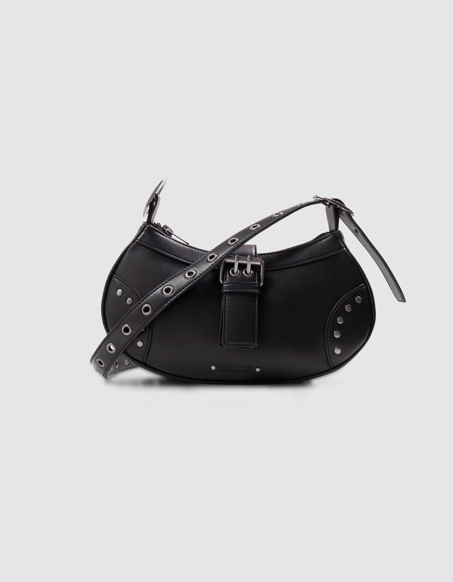 bolso negro con tachuelas para niña