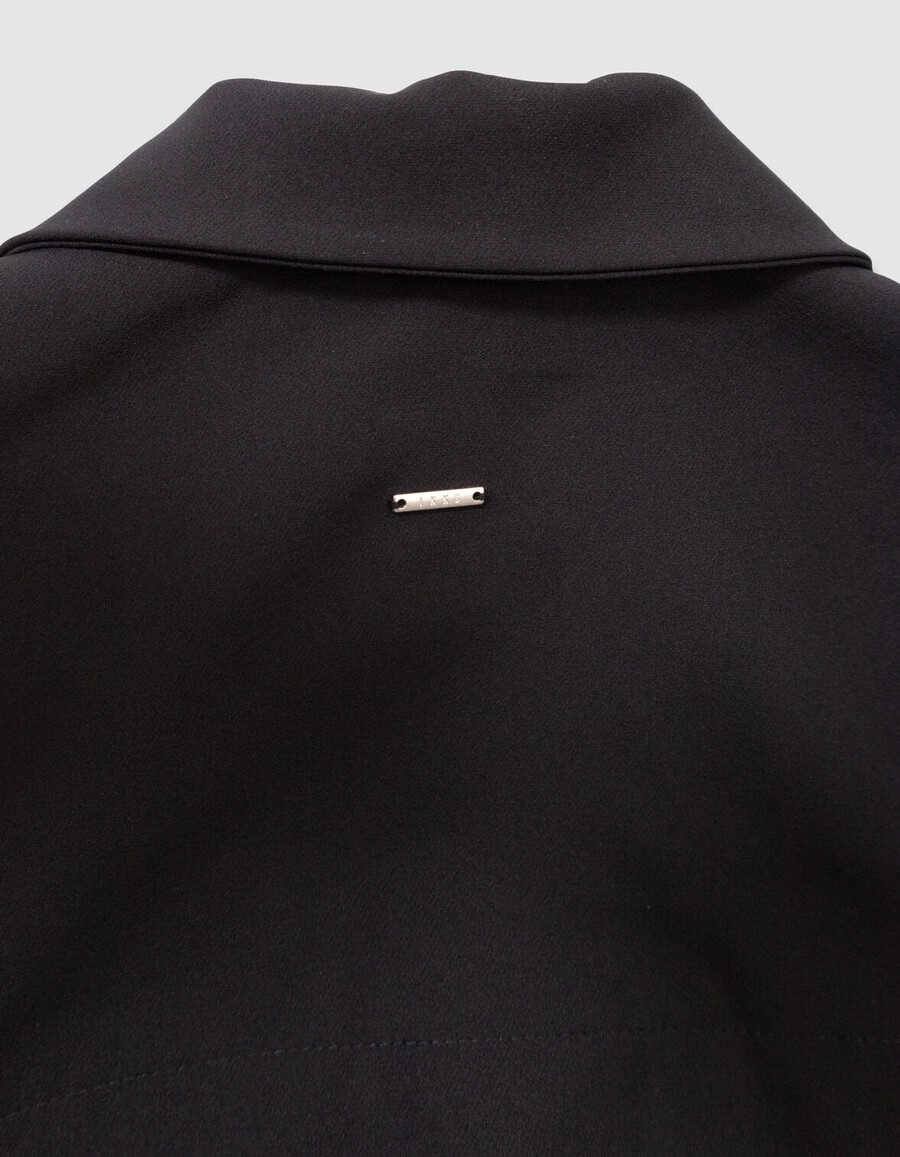 chaqueta negra de tejido mixto para niña