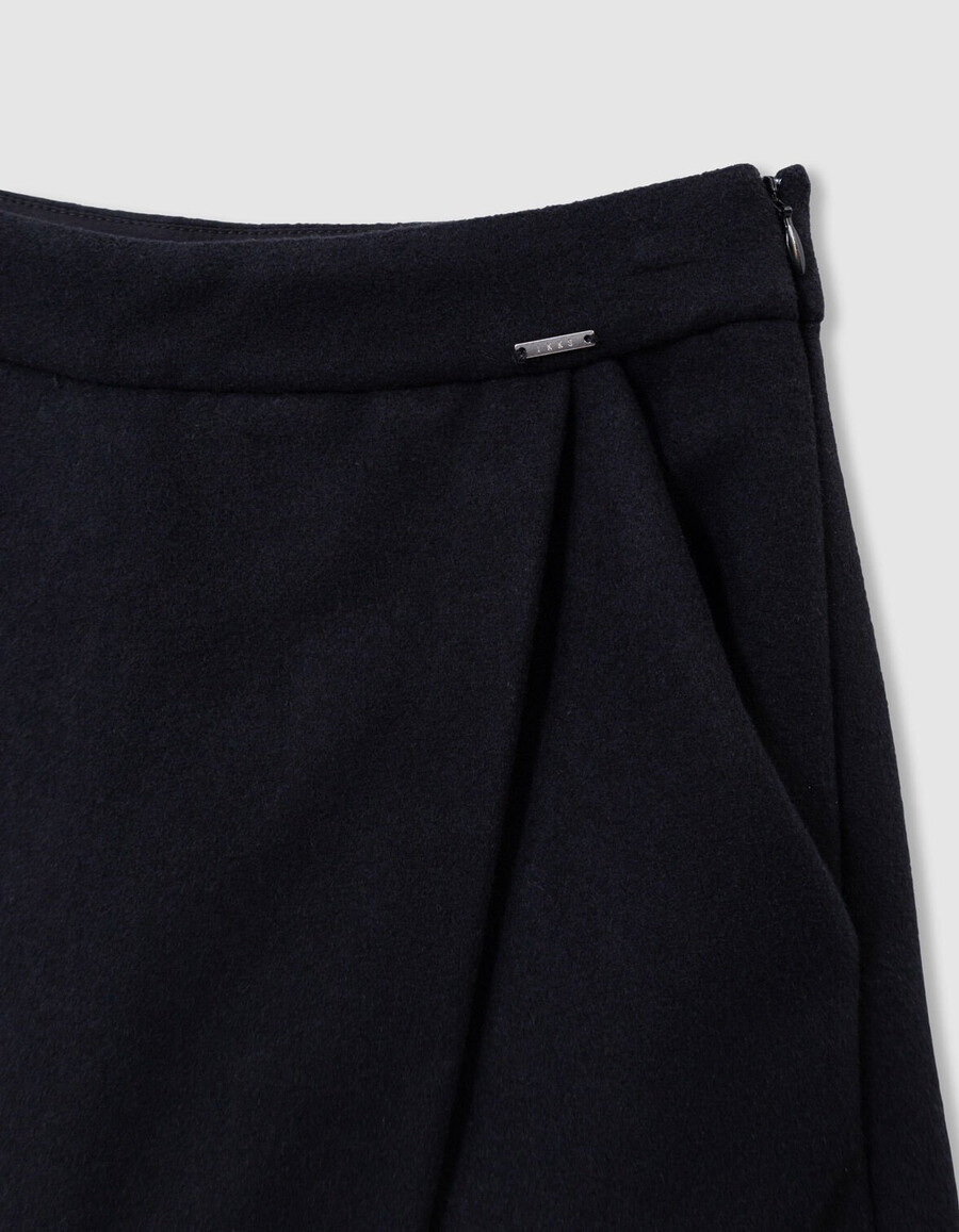 falda pantalón de lana negra para niñas