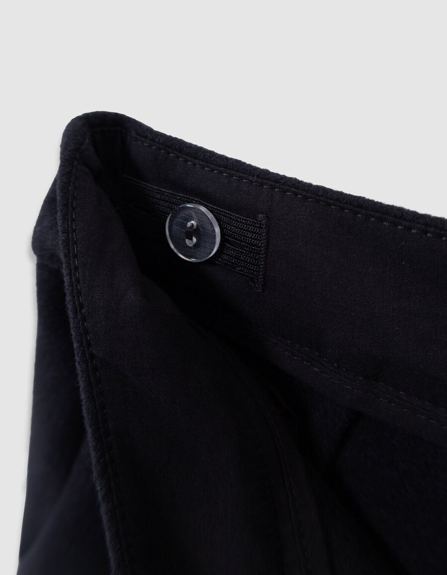 falda pantalón de lana negra para niñas