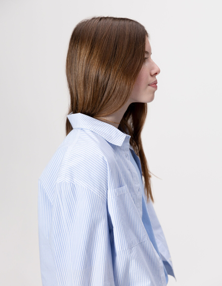 camisa de rayas azules chaqueta spirit niña