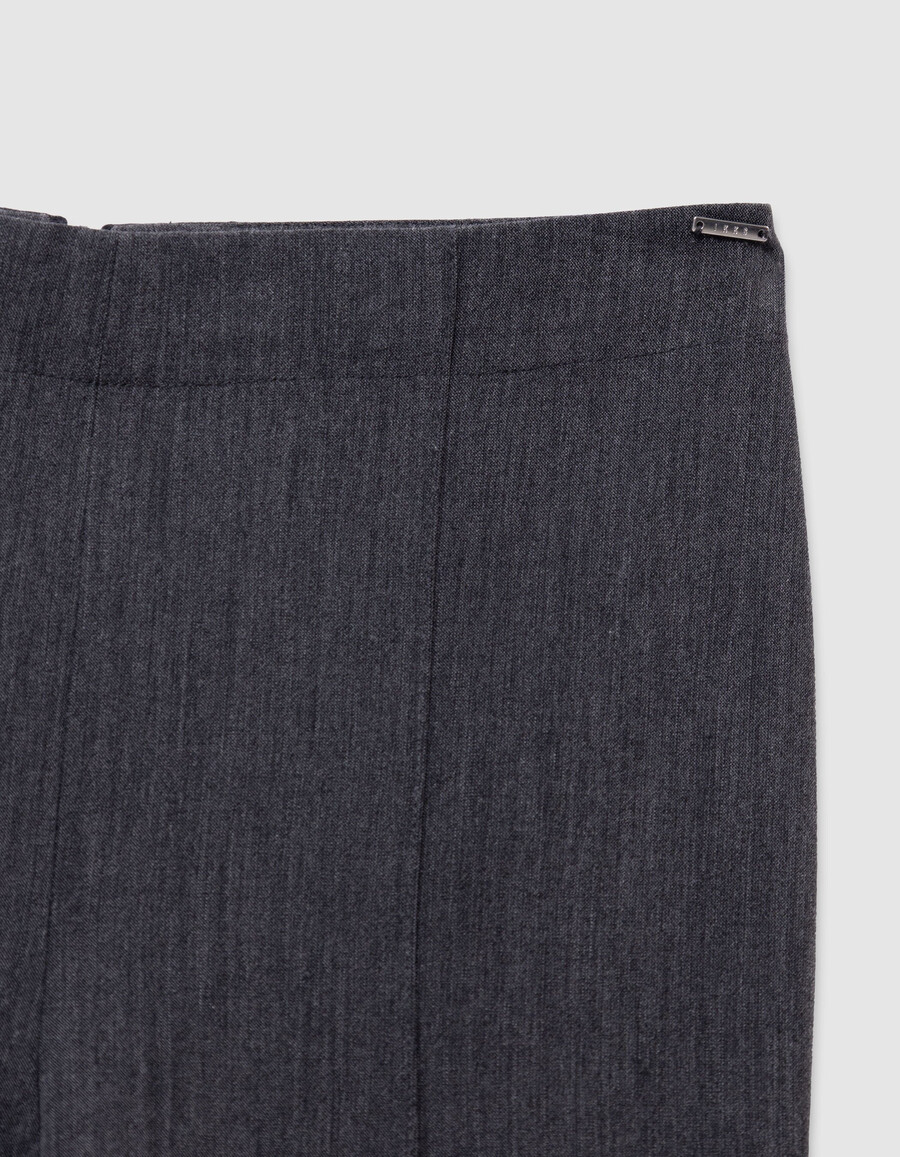 pantalón acampanado gris 2 en 1 para niña con falda extraíble