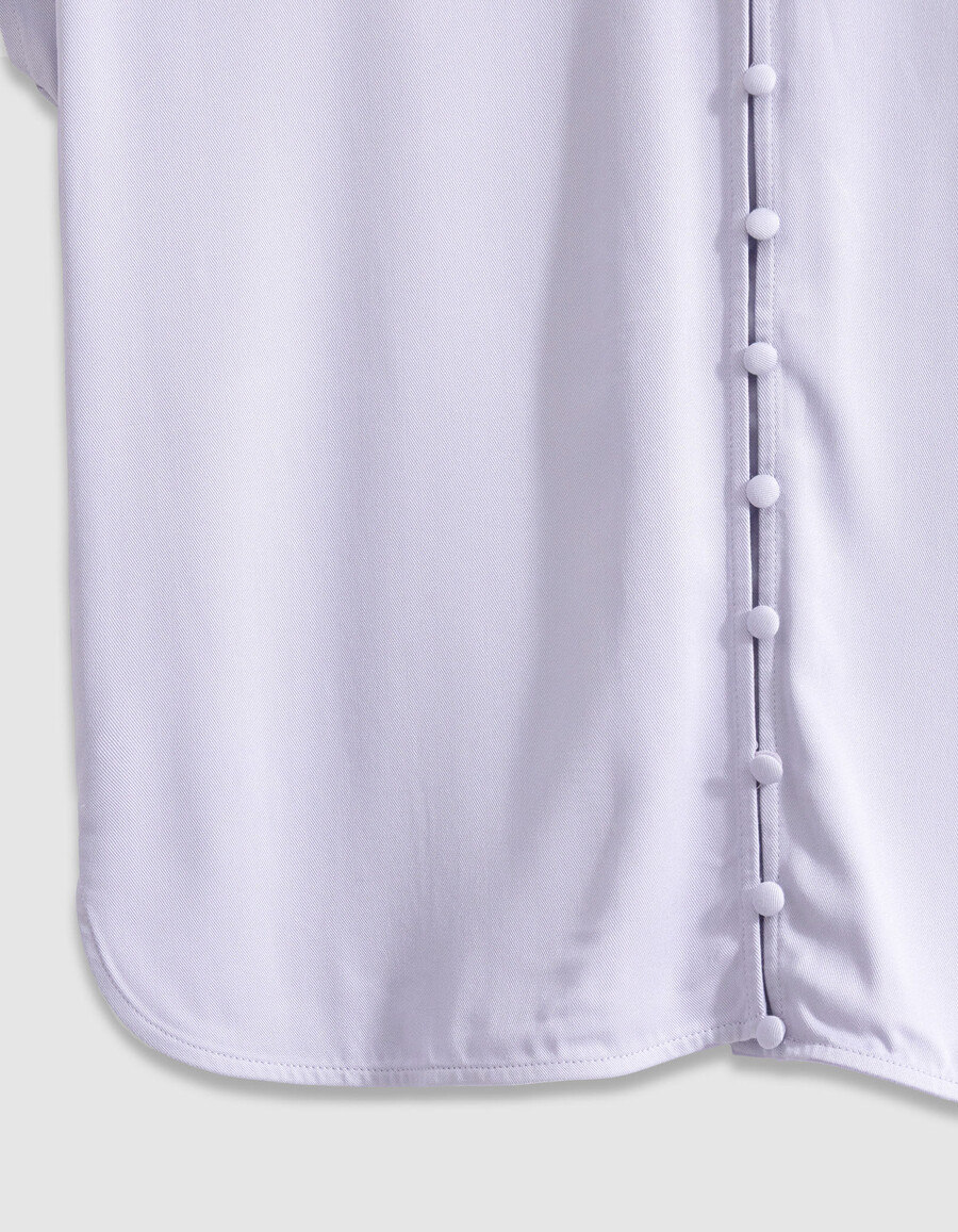 top reversible de manga corta lila para mujer delanteatrás