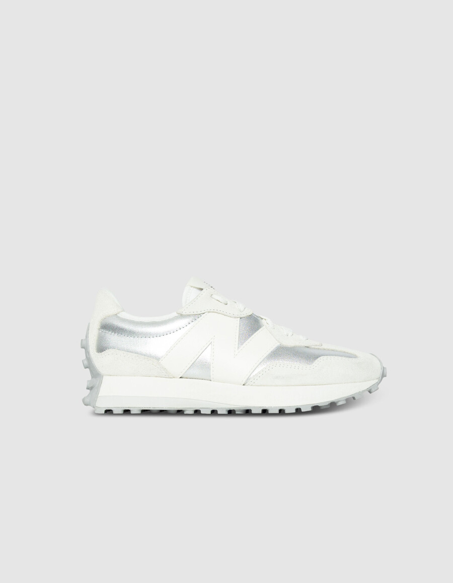 zapatillas new balance 327 plateadas para mujer