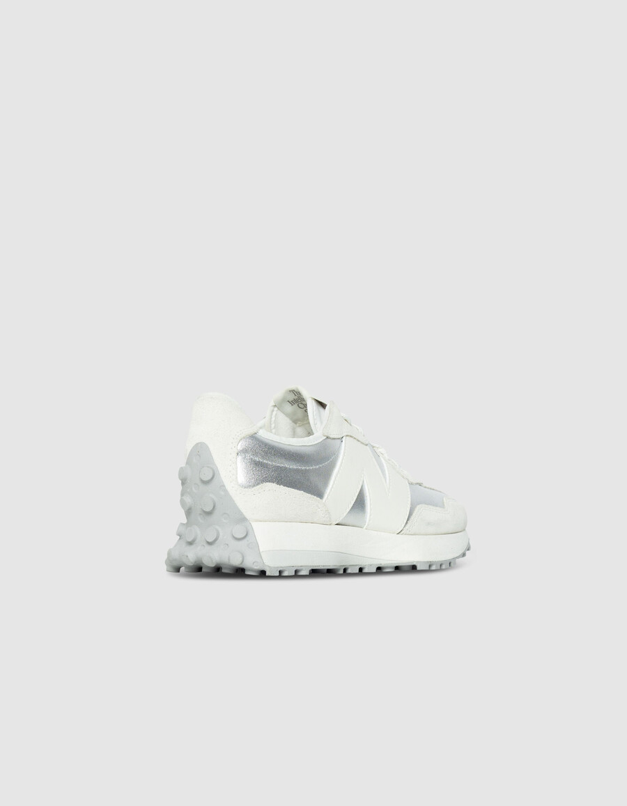 zapatillas new balance 327 plateadas para mujer