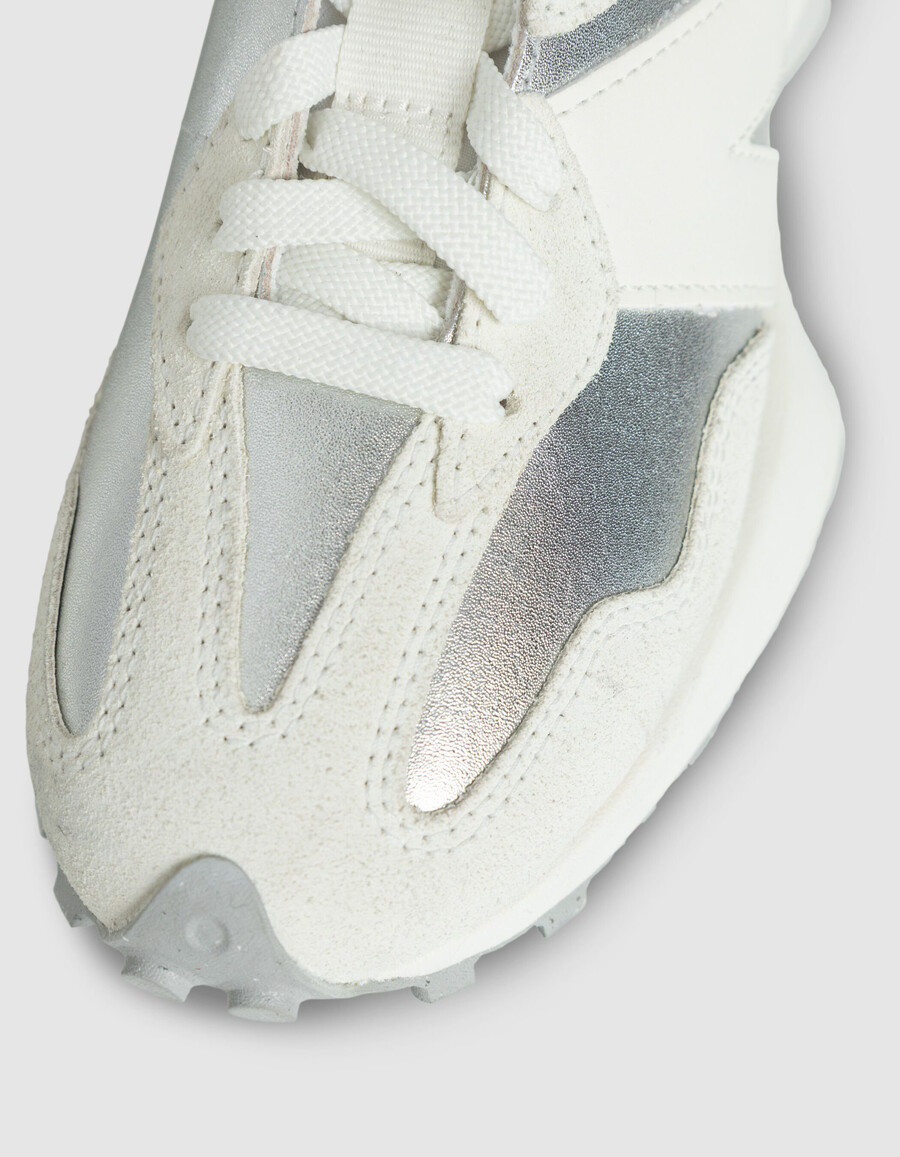 zapatillas new balance 327 plateadas para mujer