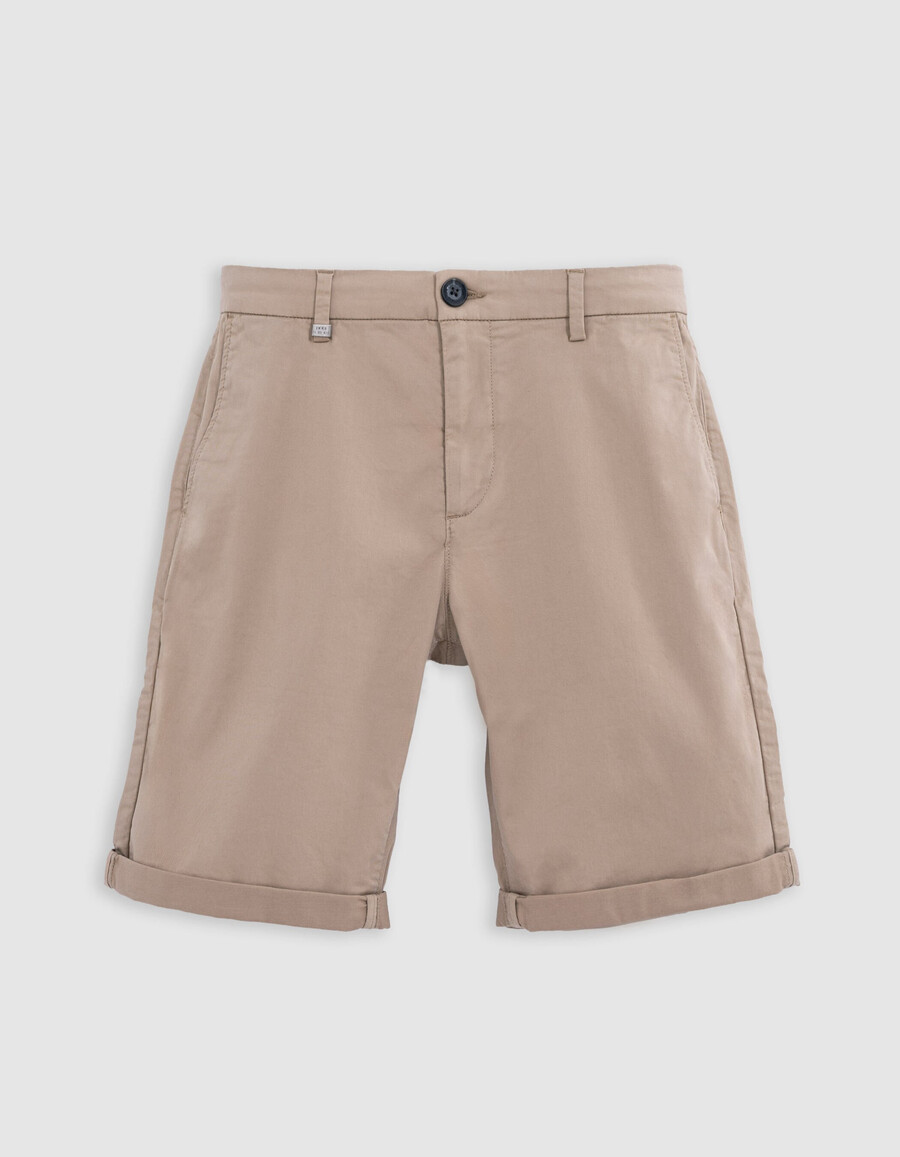 bermudas chinas cónicas color arena para hombre