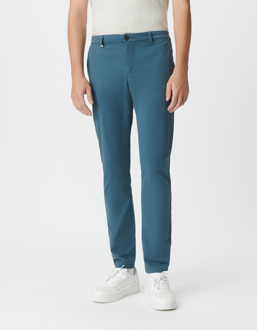 pantalones chinos ajustados en gris y azul para hombre