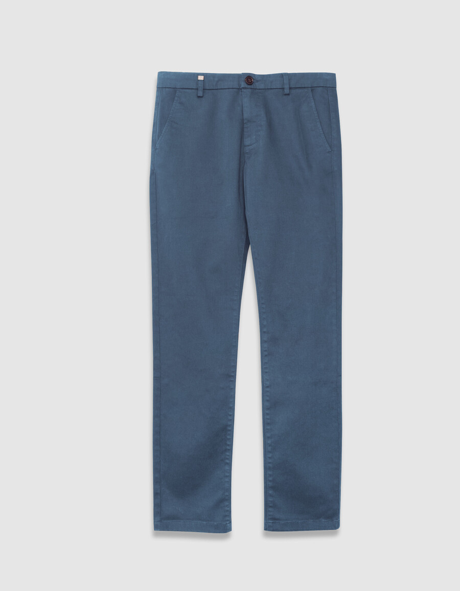 pantalones chinos ajustados en gris y azul para hombre