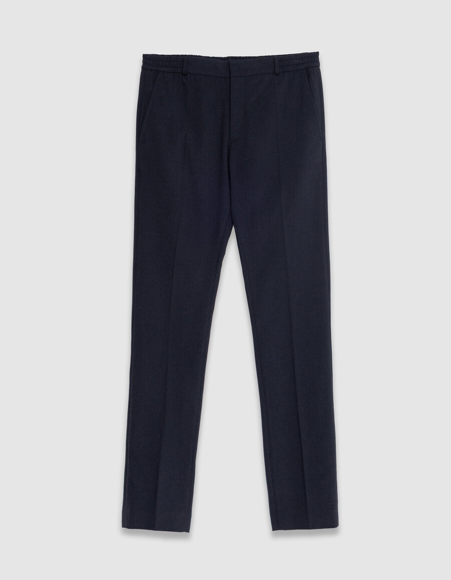 pantalones deportivos ajustados con cintura elástica para hombre en azul marino