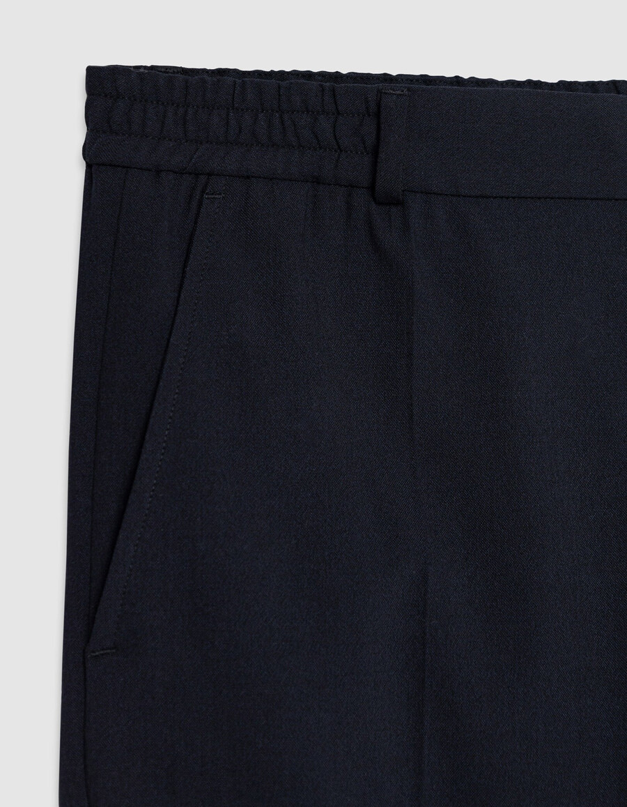 pantalones deportivos ajustados con cintura elástica para hombre en azul marino
