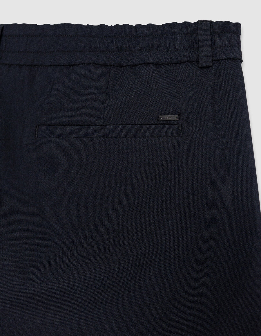 pantalones deportivos ajustados con cintura elástica para hombre en azul marino